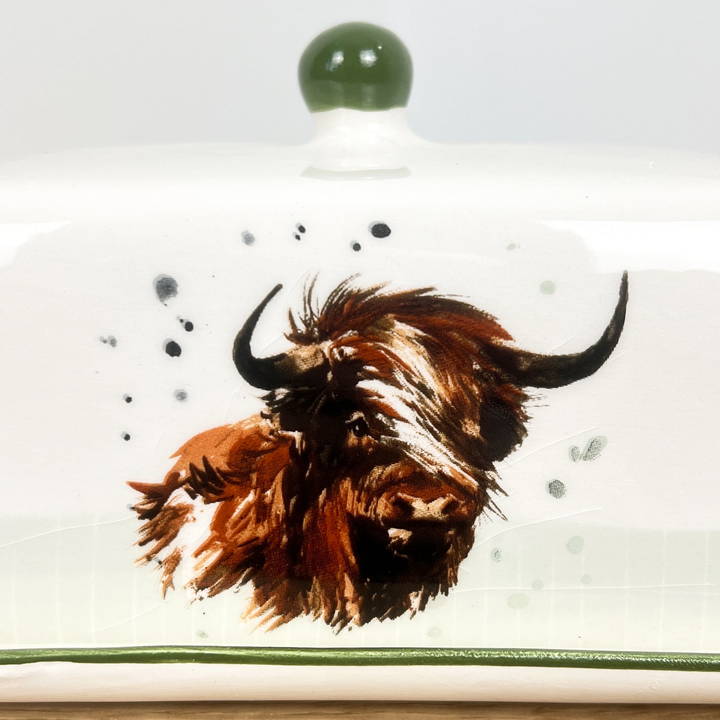 Highland Cow Butter Dish - Ceramic
