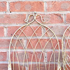 Set of 2 Rustic Outdoor Wall Planters / Pot Shelves - Cream