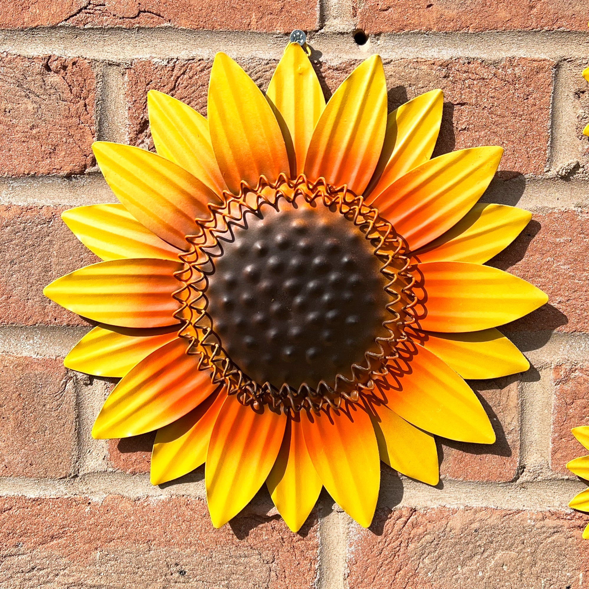 Set of 3 Sunflower Head Wall Decorations