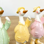 Set of 3 Standing Duck in Boots Ornaments