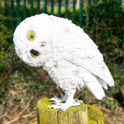 White Owl Ornament - Resin