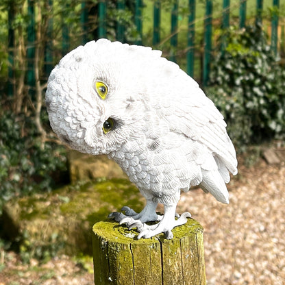 White Owl Ornament - Resin