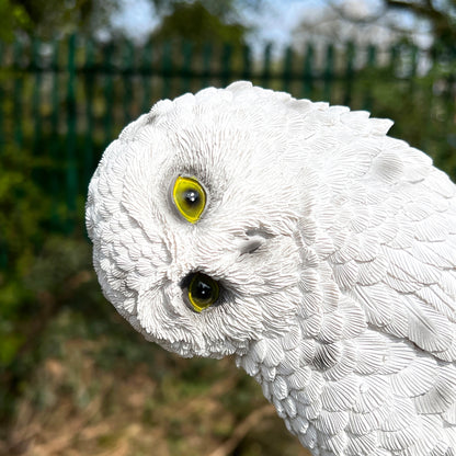 White Owl Ornament - Resin