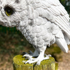 White Owl Ornament - Resin