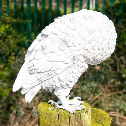 White Owl Ornament - Resin