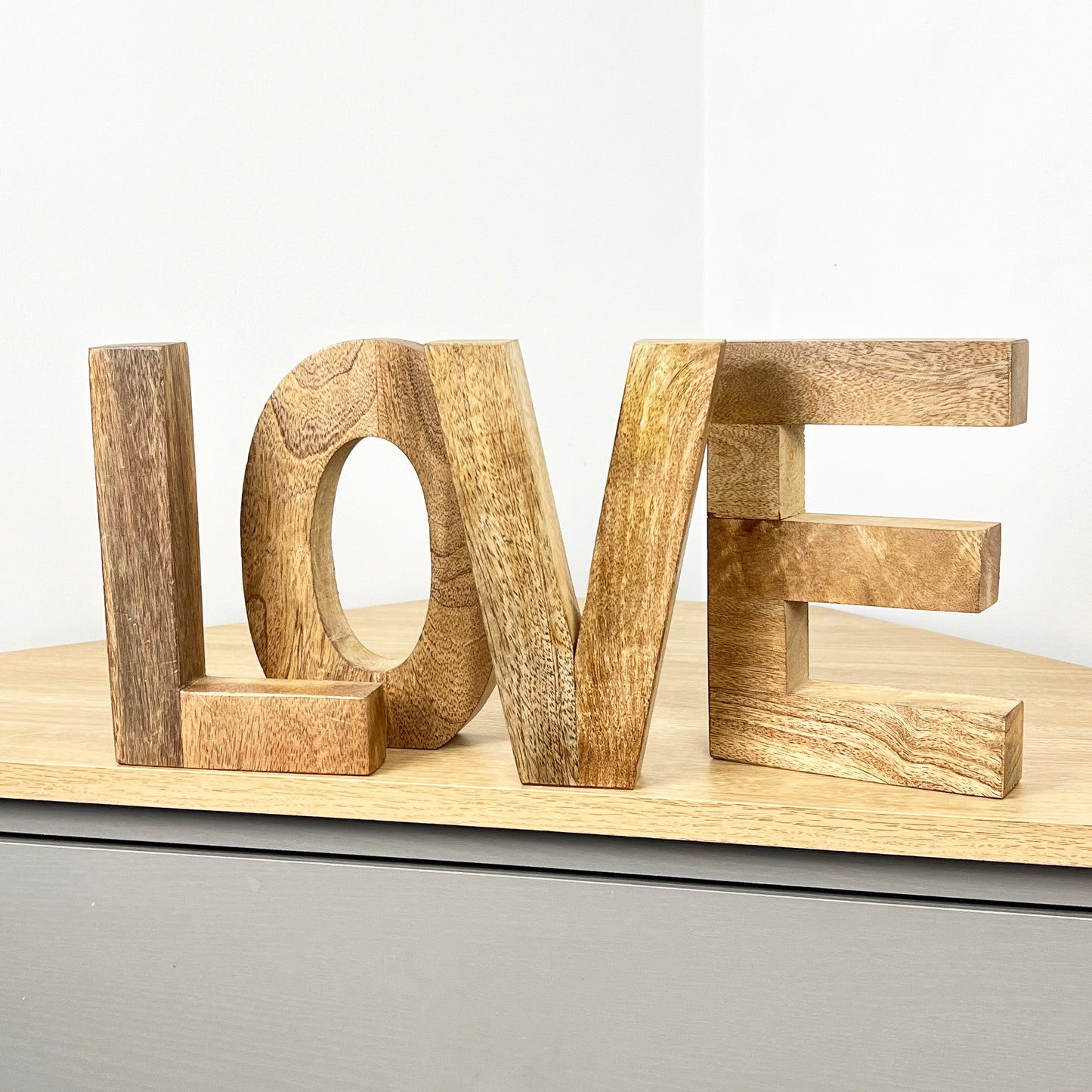 Mango Wood LOVE Free-standing Word Ornament