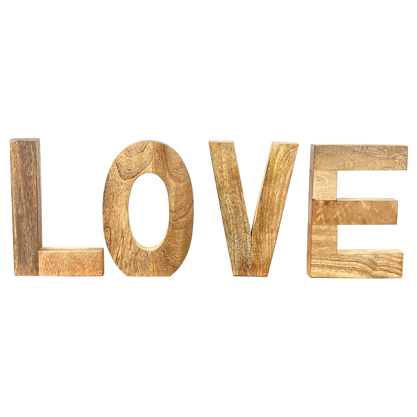 Mango Wood LOVE Free-standing Word Ornament