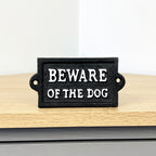 Beware of the Dog Sign - Cast Iron