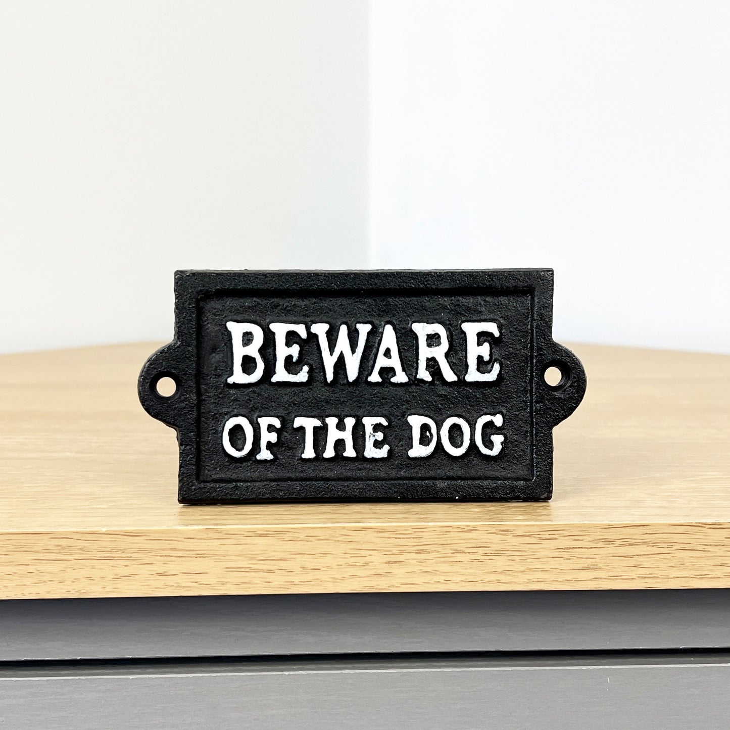 Beware of the Dog Sign - Cast Iron