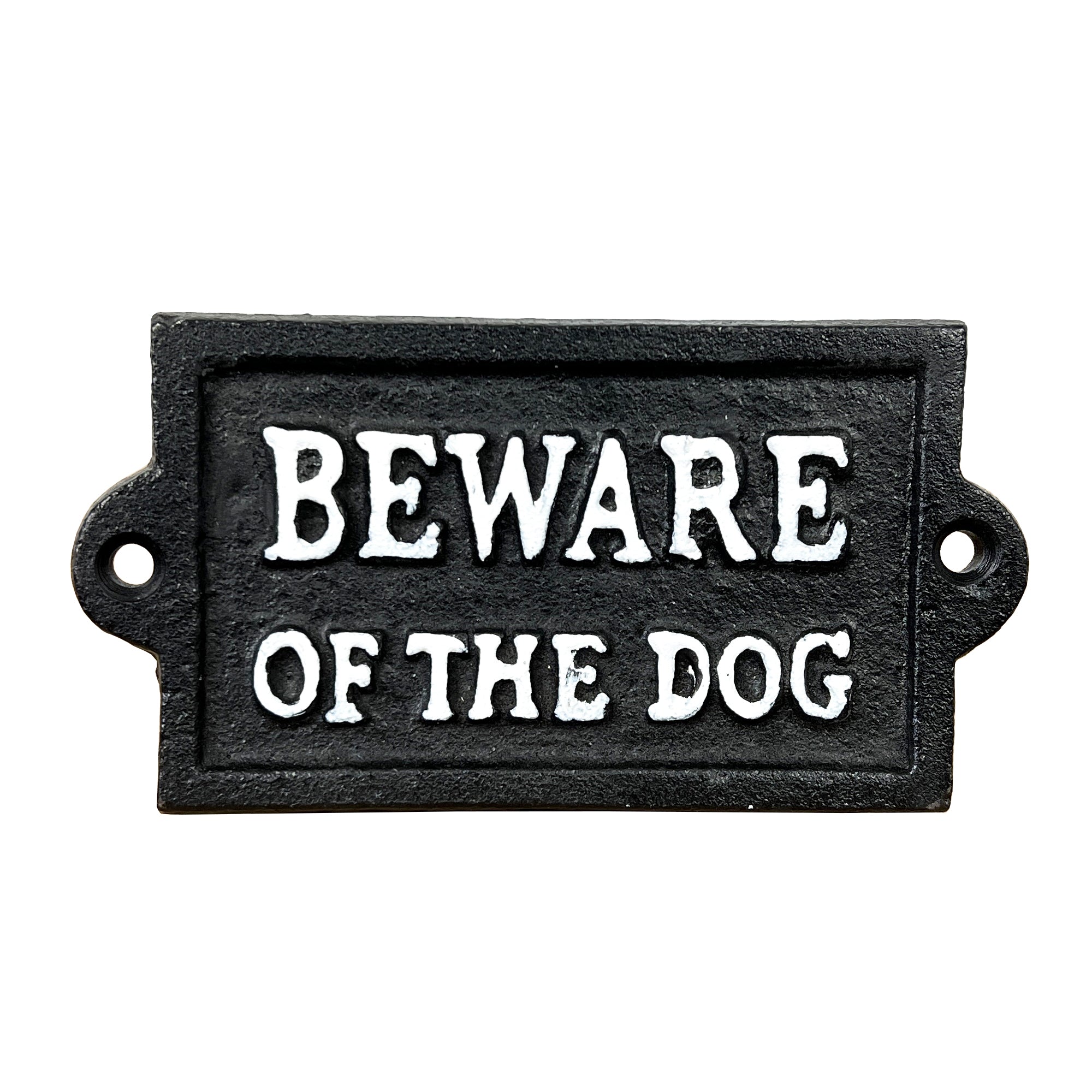 Beware of the Dog Sign - Cast Iron