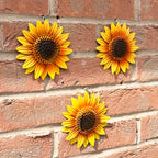 Set of 3 Small Sunflower Head Wall Decorations