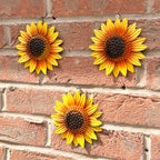 Set of 3 Small Sunflower Head Wall Decorations