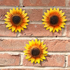 Set of 3 Small Sunflower Head Wall Decorations