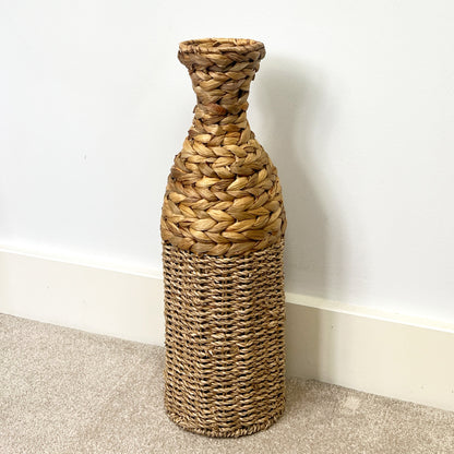 45.5cm Large Woven Seagrass Floor Standing Vase