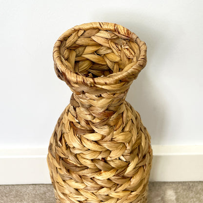 45.5cm Large Woven Seagrass Floor Standing Vase