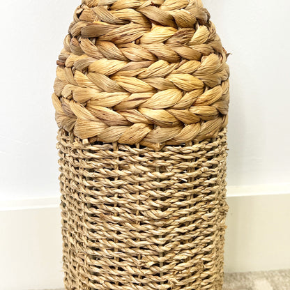 45.5cm Large Woven Seagrass Floor Standing Vase