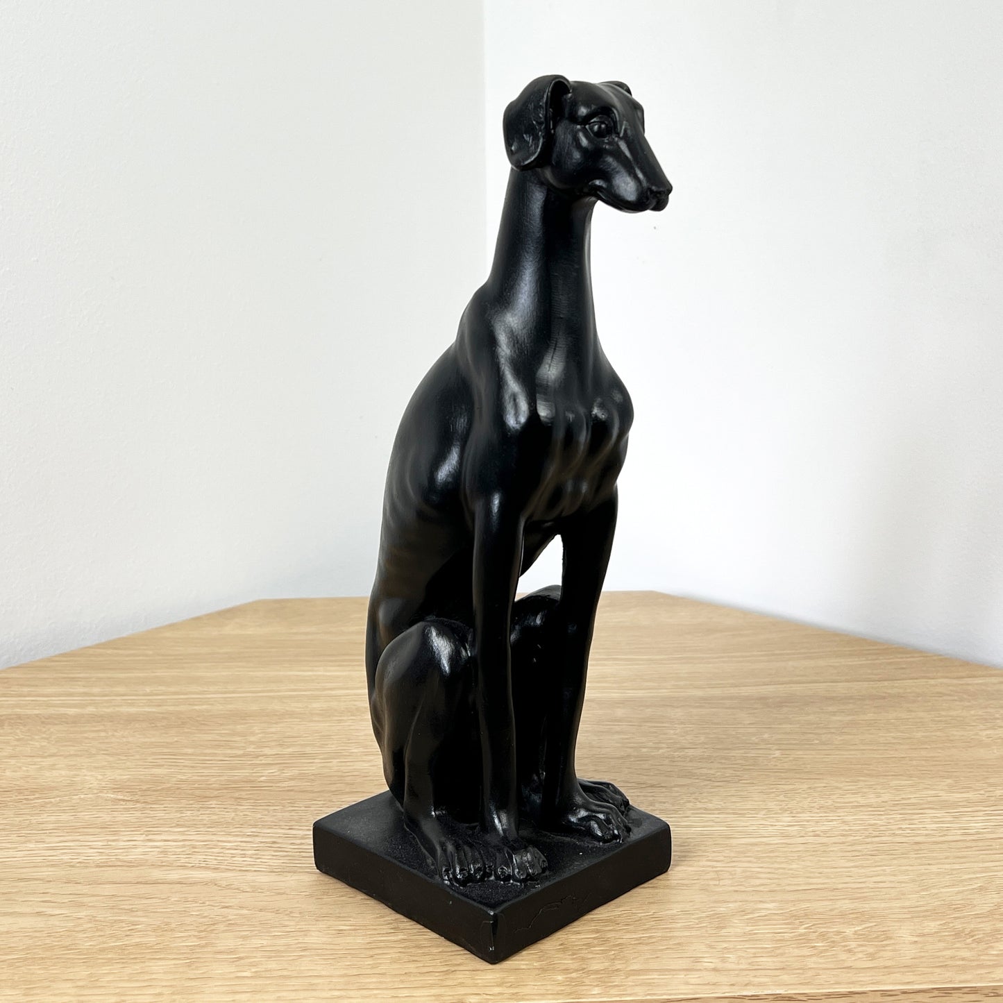 Sitting Whippet Ornament - Matt Black