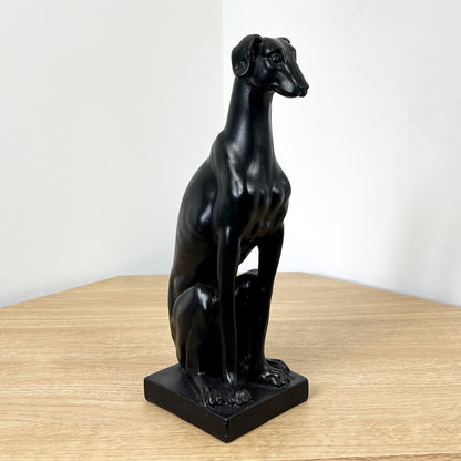 Sitting Whippet Ornament - Matt Black