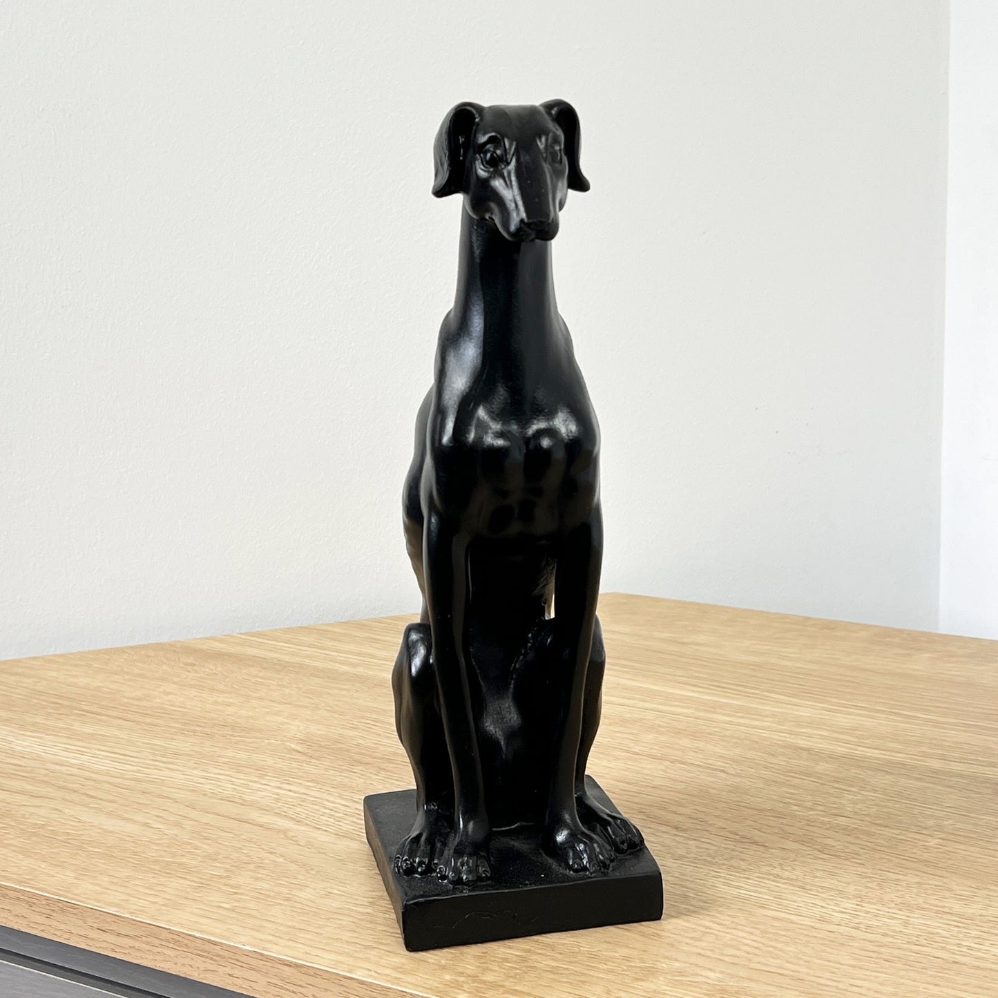 Sitting Whippet Ornament - Matt Black