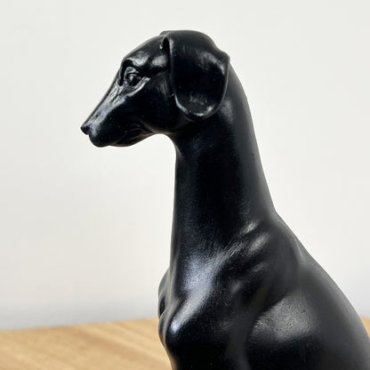 Sitting Whippet Ornament - Matt Black