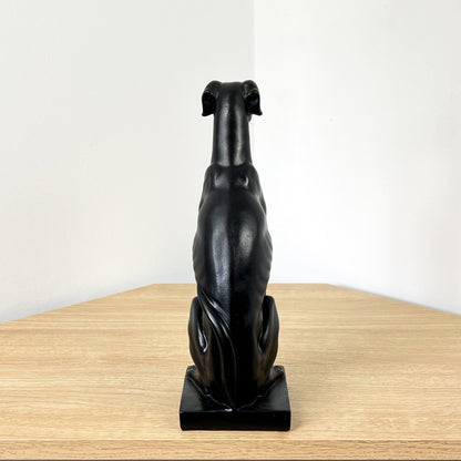 Sitting Whippet Ornament - Matt Black