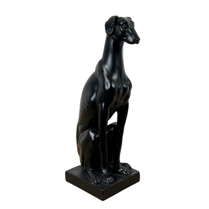 Sitting Whippet Ornament - Matt Black