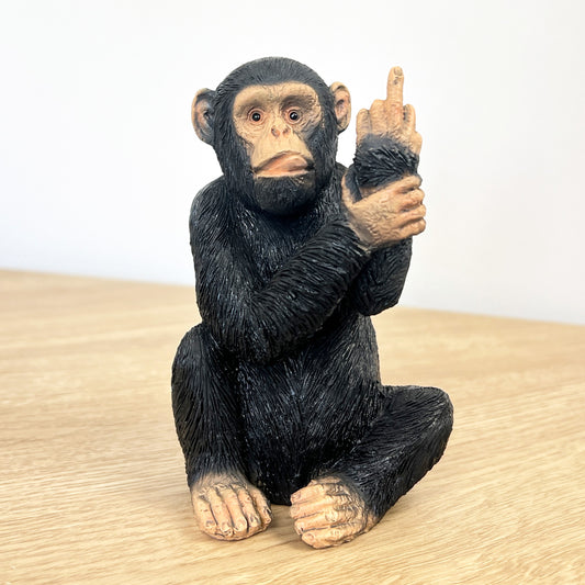 Small Rude Middle Finger Monkey Ornament