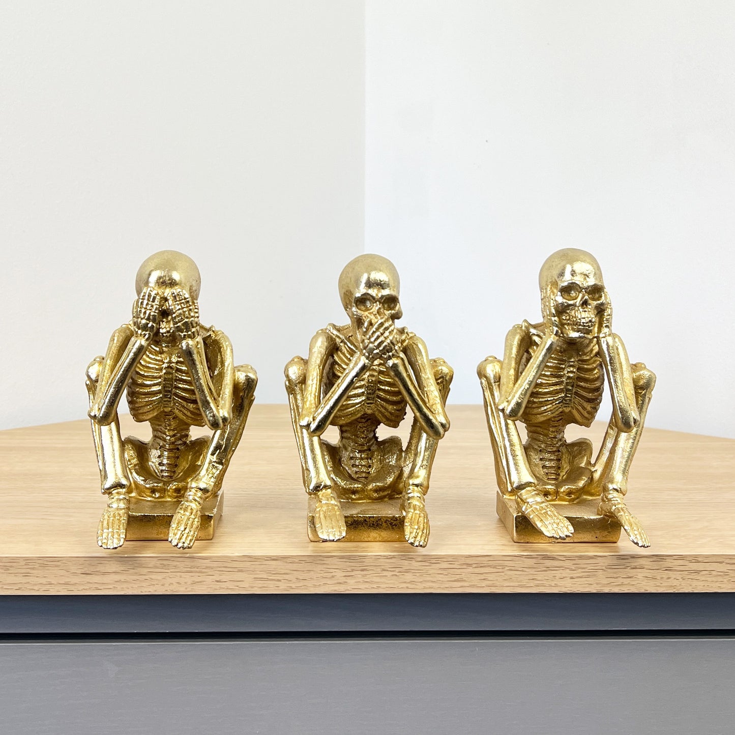 See Speak & Hear No Evil Skeletons - Gold