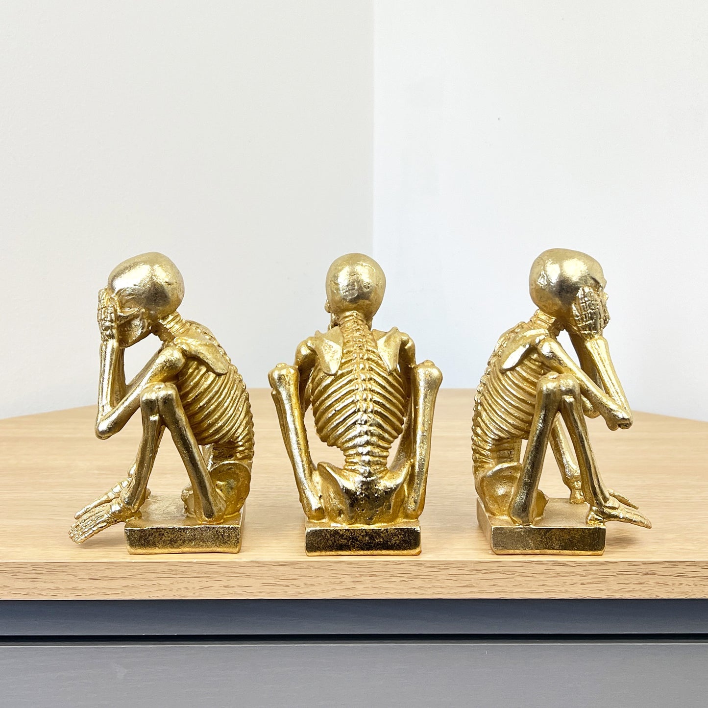 See Speak & Hear No Evil Skeletons - Gold