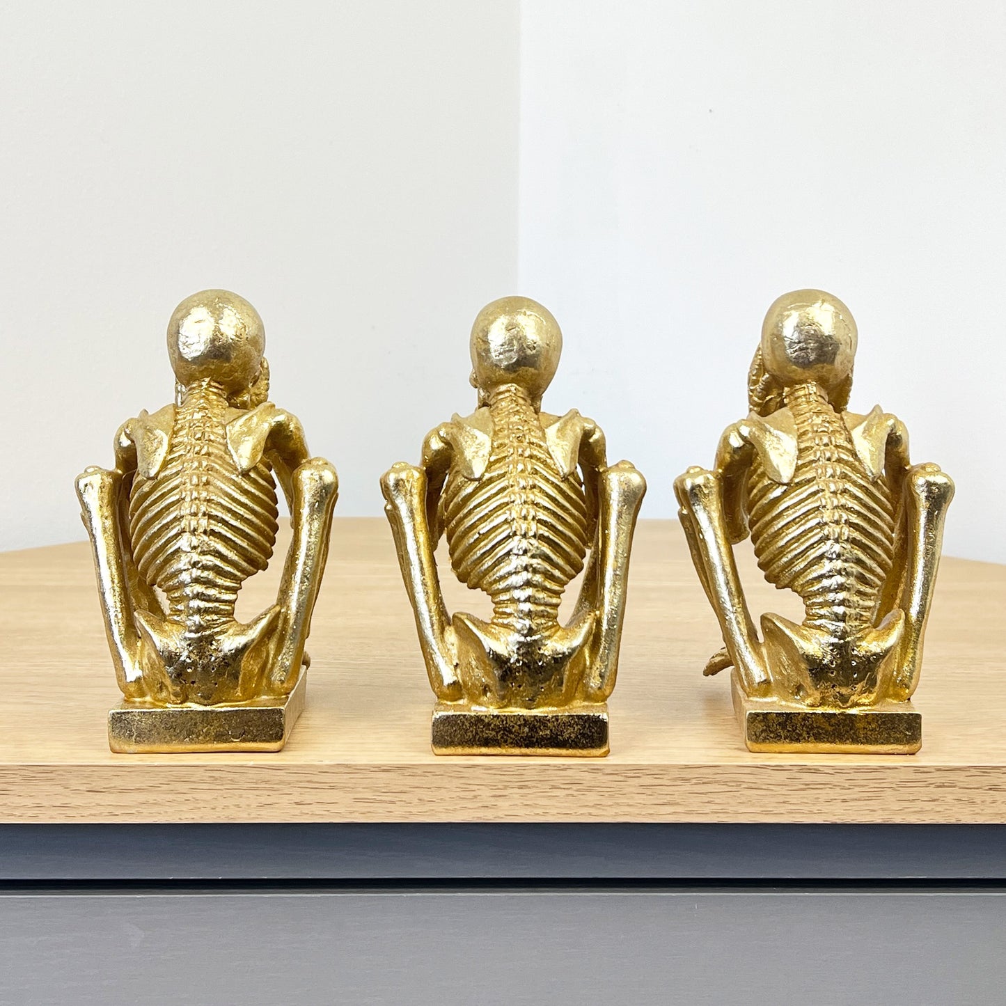 See Speak & Hear No Evil Skeletons - Gold