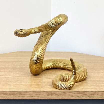 Gold Snake Ornament Figurine – Resin