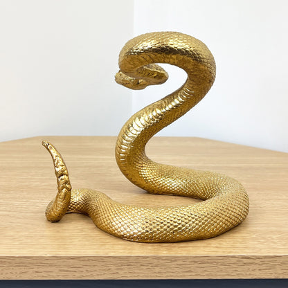 Gold Snake Ornament Figurine – Resin