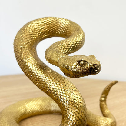 Gold Snake Ornament Figurine – Resin