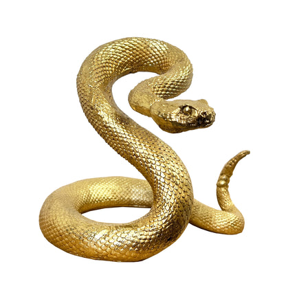 Gold Snake Ornament Figurine – Resin