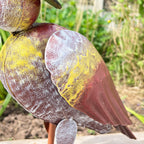 34.5cm Bird in Top Hat Metal Garden Ornament