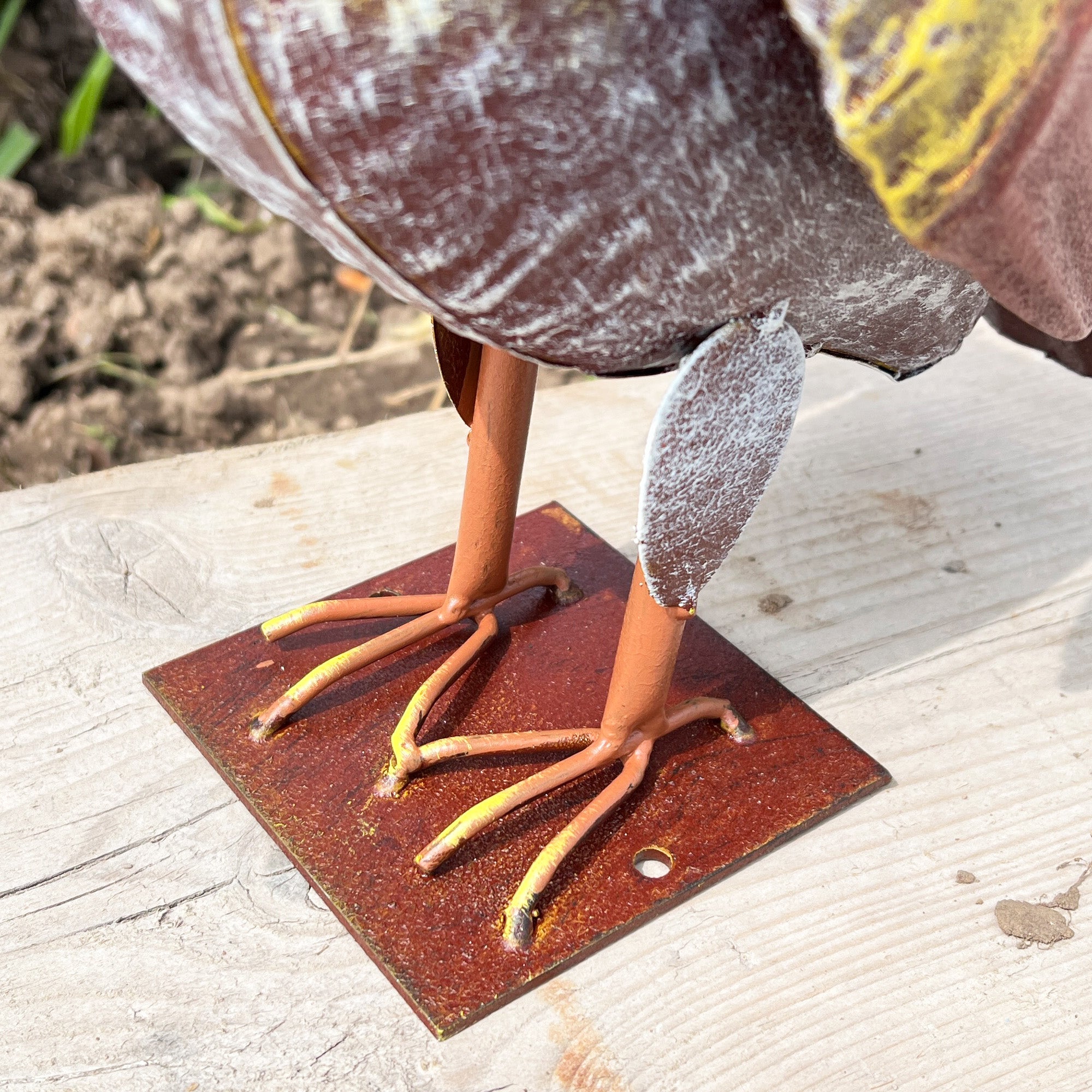 34.5cm Bird in Top Hat Metal Garden Ornament