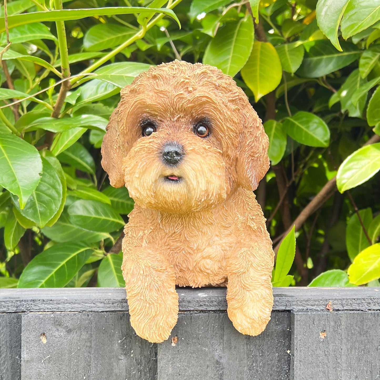 Fence Hanging Dog Ornament – Resin