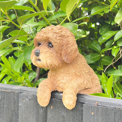 Fence Hanging Dog Ornament – Resin