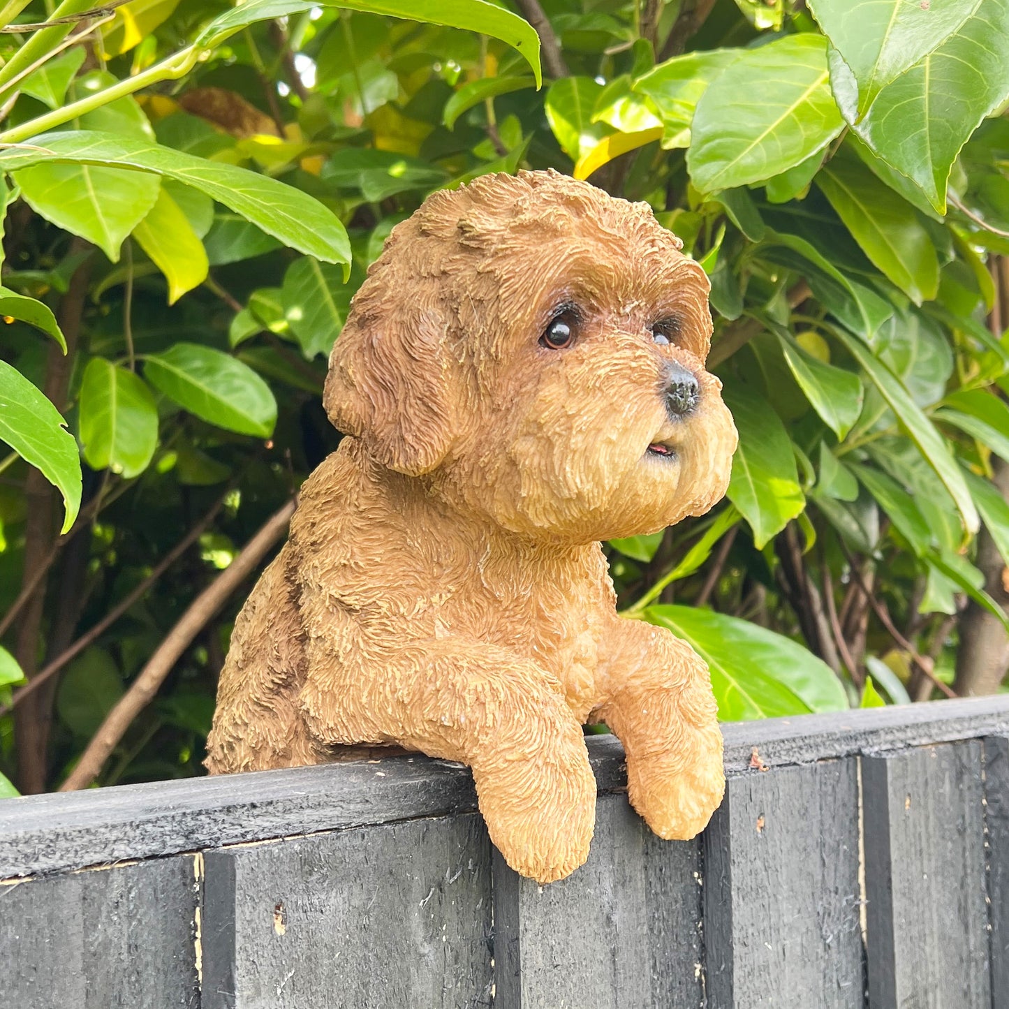 Fence Hanging Dog Ornament – Resin