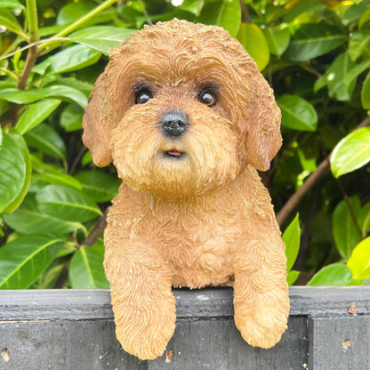 Fence Hanging Dog Ornament – Resin