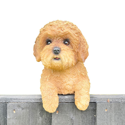 Fence Hanging Dog Ornament – Resin