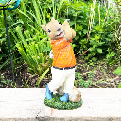 Squirrel Playing Golf Ornament