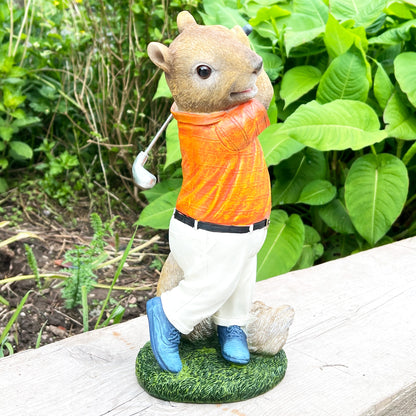 Squirrel Playing Golf Ornament