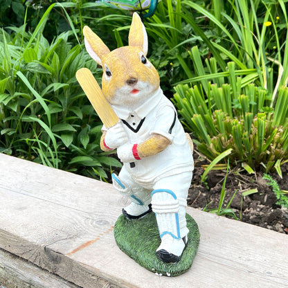 Bunny Rabbit Cricketer Ornament - Batsman