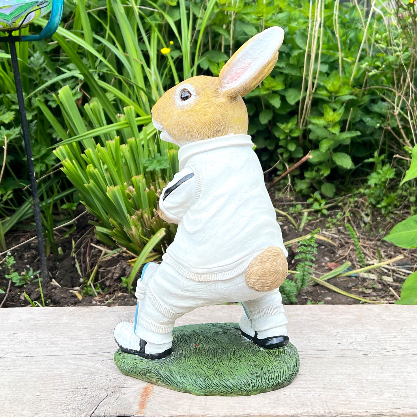 Bunny Rabbit Cricketer Ornament - Batsman