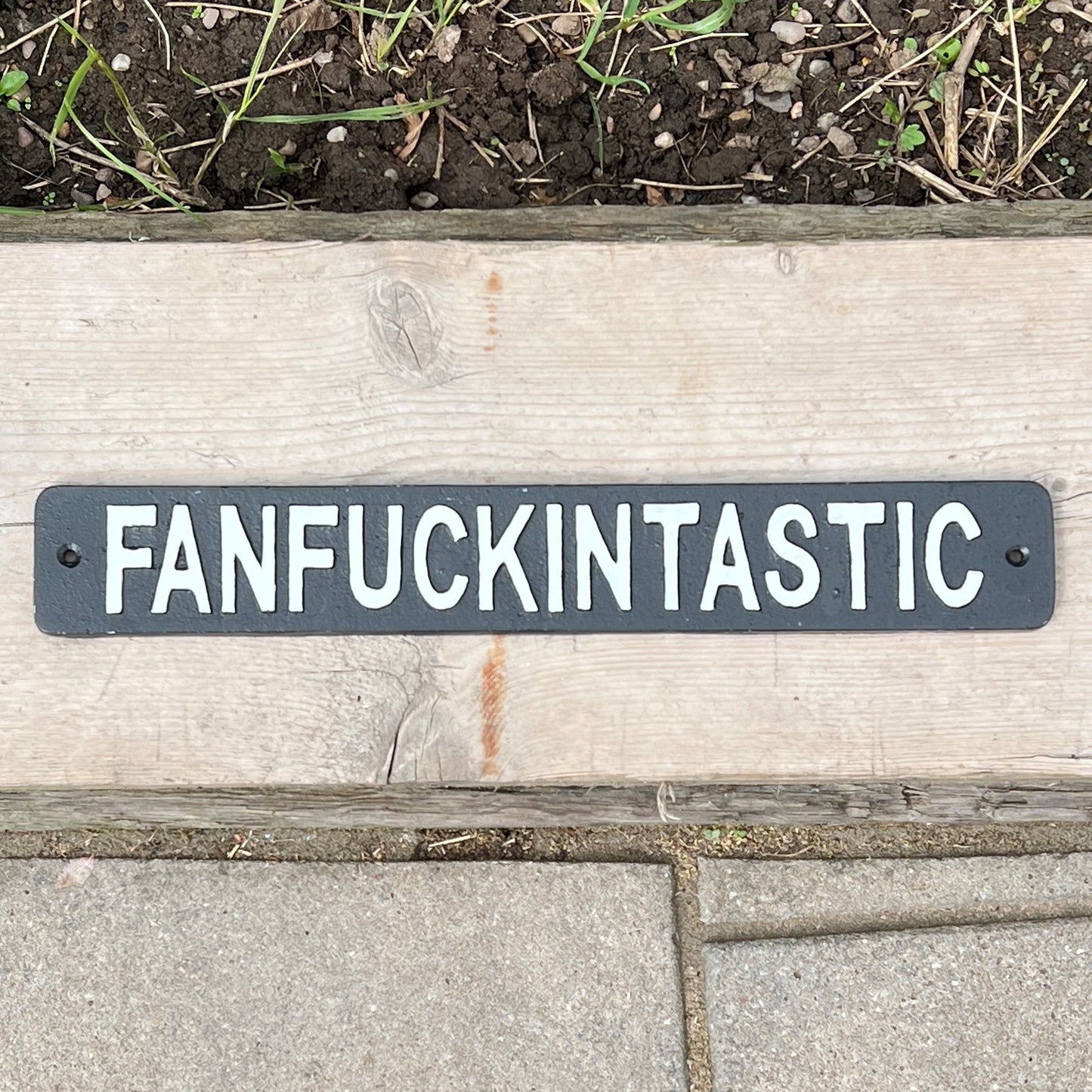 41.5cm Cast Iron 'Fanfuckintastic' Wall Sign / Plaque