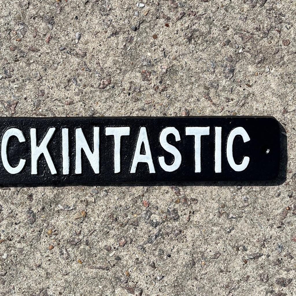 41.5cm Cast Iron 'Fanfuckintastic' Wall Sign / Plaque
