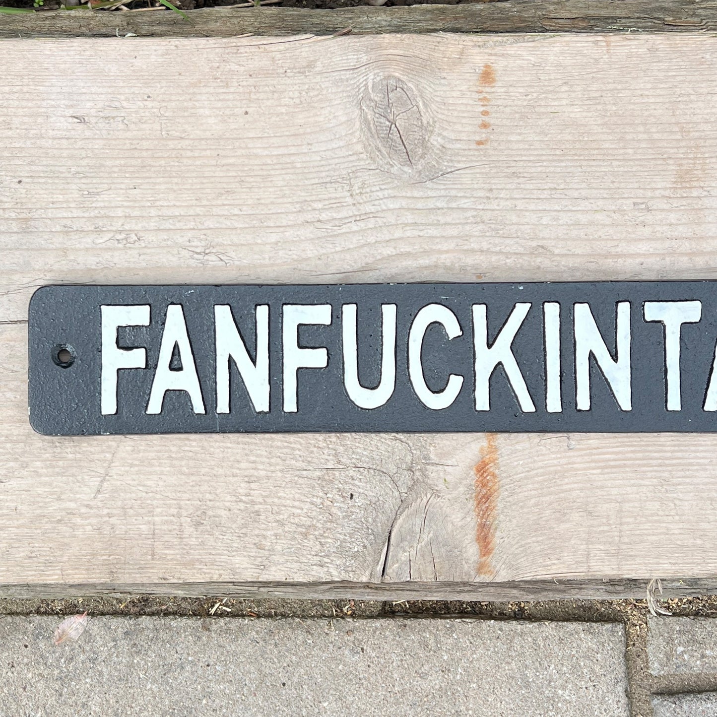 41.5cm Cast Iron 'Fanfuckintastic' Wall Sign / Plaque