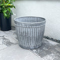 31cm DIA x 26cm Tall Ribbed Barrel Garden Planter
