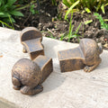 Set of 3 Rabbit Plant Pot Riser Feet - Bronze